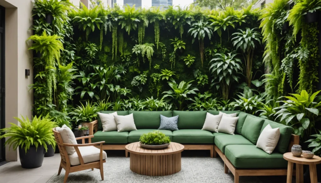 mur végétal extérieur terrasse