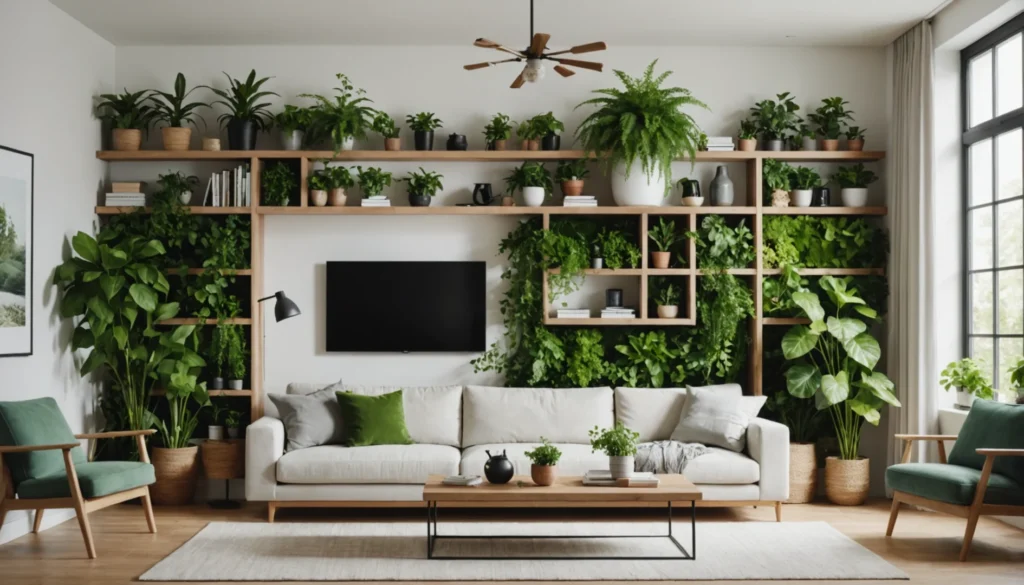 étagère murale plante