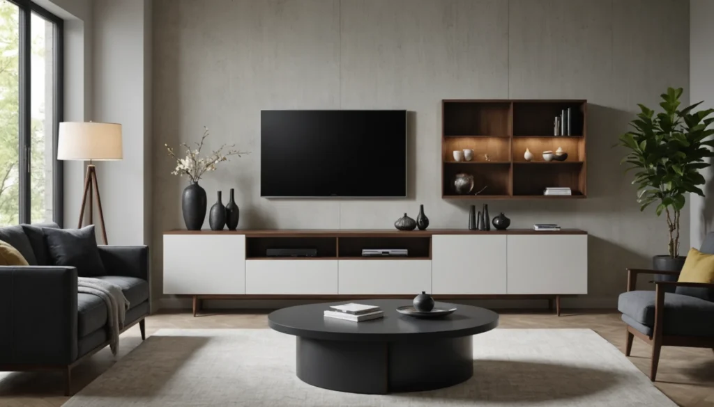 télé encastrée dans une armoire